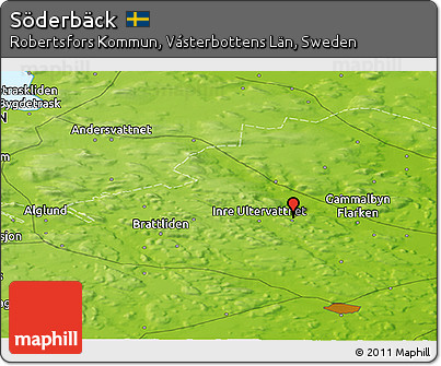 Physical Panoramic Map of Söderbäck