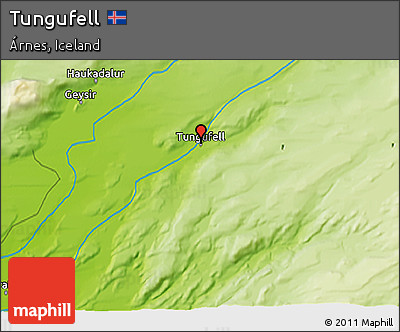Physical 3D Map of Tungufell