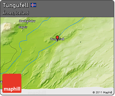 Physical 3D Map of Tungufell