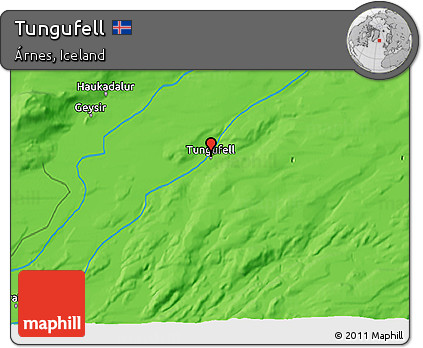 Political 3D Map of Tungufell