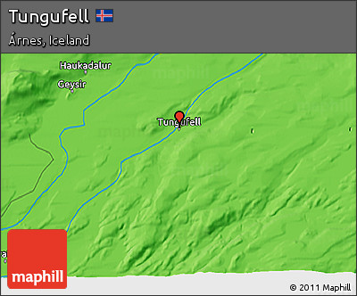 Political 3D Map of Tungufell