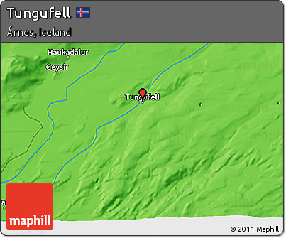 Political 3D Map of Tungufell