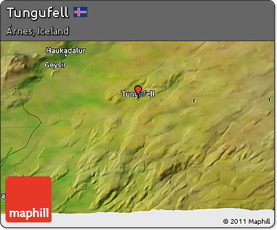Satellite 3D Map of Tungufell