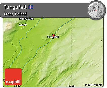 Physical Map of Tungufell