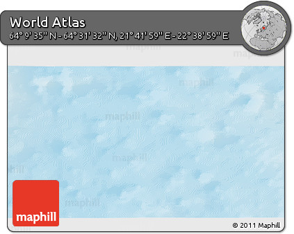 Physical 3D Map of the Area around 64° 20' 33" N, 22° 10' 29" E