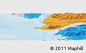 Political Panoramic Map of the area around 64° 20' 33" N, 22° 1' 29" W