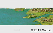 Satellite Panoramic Map of the area around 64° 20' 33" N, 22° 1' 29" W