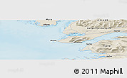 Shaded Relief Panoramic Map of the area around 64° 20' 33" N, 22° 1' 29" W