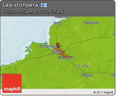 Physical 3D Map of Lepistönperä