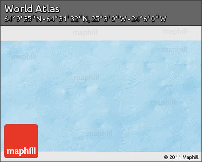 Physical 3D Map of the Area around 64°&nbsp;20'&nbsp;33"&nbsp;N,&nbsp;24°&nbsp;34'&nbsp;30"&nbsp;W