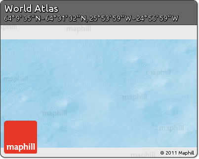 Physical 3D Map of the Area around 64° 20' 33" N, 25° 25' 29" W