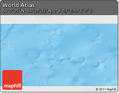 Physical 3D Map of the Area around 64° 20' 33" N, 2° 37' 30" E