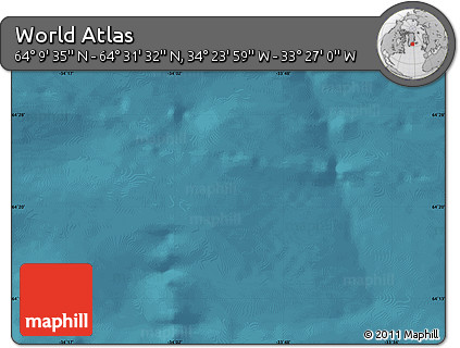 Satellite Map of the Area around 64° 20' 33" N, 33° 55' 29" W