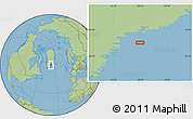 Savanna Style Location Map of the area around 64° 20' 33" N, 38° 10' 29" W