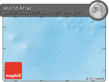 Physical Map of the Area around 64° 20' 33" N, 38° 10' 29" W