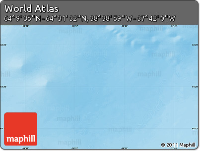 Physical Map of the Area around 64° 20' 33" N, 38° 10' 29" W