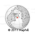 Outline Map of the Area around 64° 20' 33" N, 40° 43' 30" W, rectangular outline