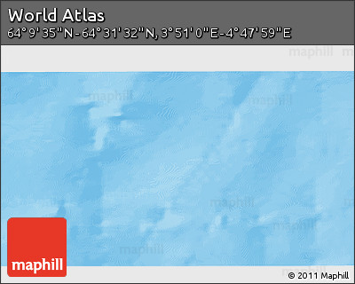 Physical 3D Map of the Area around 64° 20' 33" N, 4° 19' 30" E