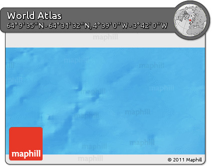 Physical 3D Map of the Area around 64° 20' 33" N, 4° 10' 30" W