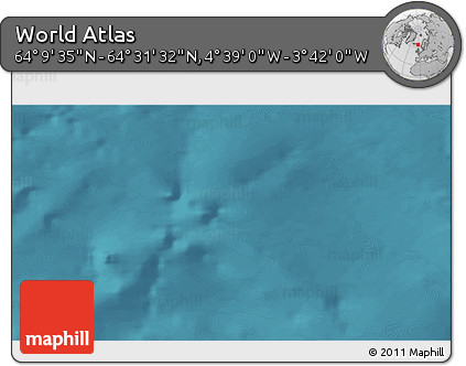 Satellite 3D Map of the Area around 64° 20' 33" N, 4° 10' 30" W