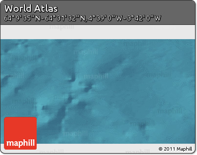 Satellite 3D Map of the Area around 64° 20' 33" N, 4° 10' 30" W