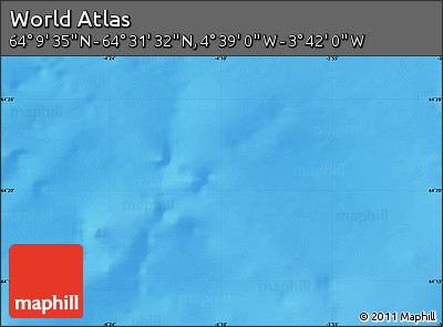 Physical Map of the Area around 64° 20' 33" N, 4° 10' 30" W