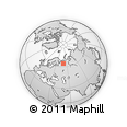 Outline Map of the Area around 64° 20' 33" N, 50° 13' 30" E, rectangular outline