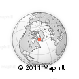 Outline Map of the Area around 64° 20' 33" N, 56° 52' 30" W, rectangular outline
