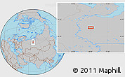 Gray Location Map of the area around 64° 20' 33" N, 68° 4' 29" E