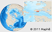 Shaded Relief Location Map of Cape Dorset