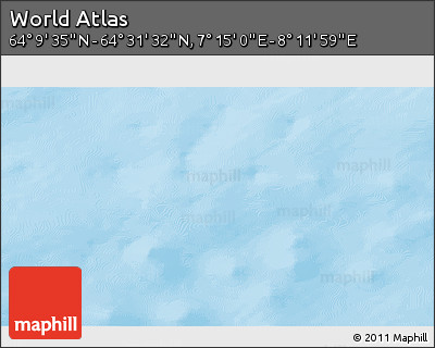 Physical 3D Map of the Area around 64° 20' 33" N, 7° 43' 29" E