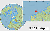 Savanna Style Location Map of the area around 64° 20' 33" N, 7° 43' 29" E