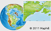 Physical Location Map of the area around 64° 20' 33" N, 89° 10' 30" W