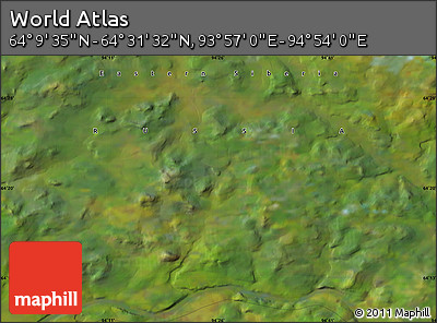 Satellite Map of the Area around 64° 20' 33" N, 94° 25' 30" E