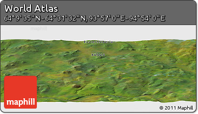 Satellite Panoramic Map of the Area around 64° 20' 33" N, 94° 25' 30" E