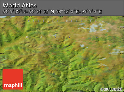 Satellite Map of the Area around 64° 20' 33" N, 98° 40' 30" E