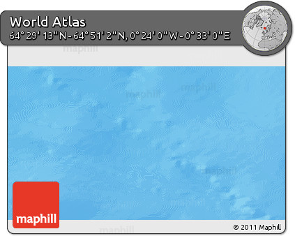 Physical 3D Map of the Area around 64° 40' 8" N, 0° 4' 30" E