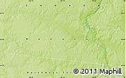 Physical Map of the area around 64° 40' 8" N, 106° 10' 30" W