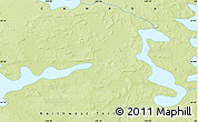 Physical Map of the area around 64° 40' 8" N, 109° 34' 29" W