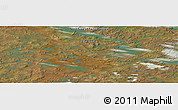 Satellite Panoramic Map of the area around 64° 40' 8" N, 112° 7' 30" W