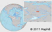 Gray Location Map of the area around 64° 40' 8" N, 112° 58' 29" W