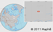 Gray Location Map of the area around 64° 40' 8" N, 115° 40' 30" E