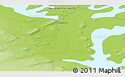 Physical 3D Map of the area around 64° 40' 8" N, 118° 4' 29" W