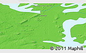 Political 3D Map of the area around 64° 40' 8" N, 118° 4' 29" W