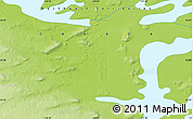 Physical Map of the area around 64° 40' 8" N, 118° 4' 29" W