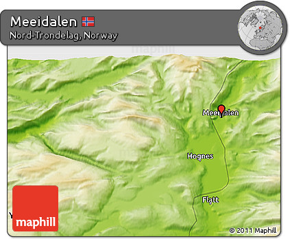Physical 3D Map of Meeidalen