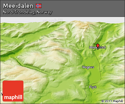 Physical 3D Map of Meeidalen