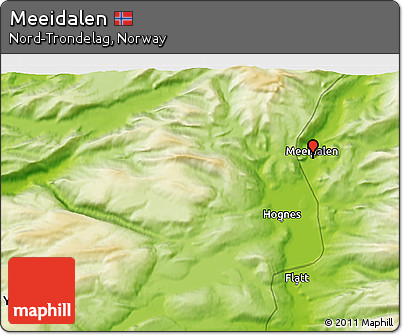 Physical 3D Map of Meeidalen