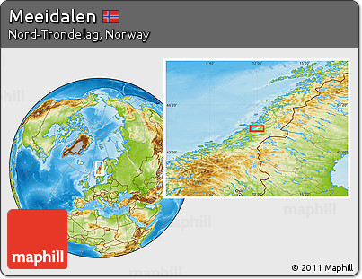 Physical Location Map of Meeidalen