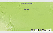 Physical 3D Map of the area around 64° 40' 8" N, 123° 10' 30" W